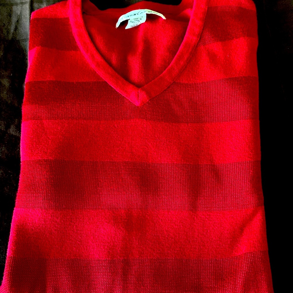Kenneth Cole Two Tone Red Sweater